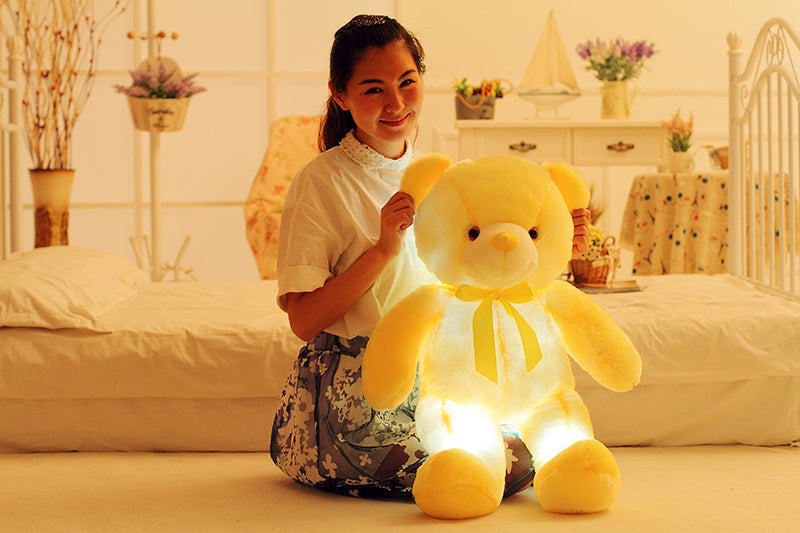 Light Up LED Teddy Bear Stuffed Animals Plush Toy Colorful Glowing For Kids - My Store