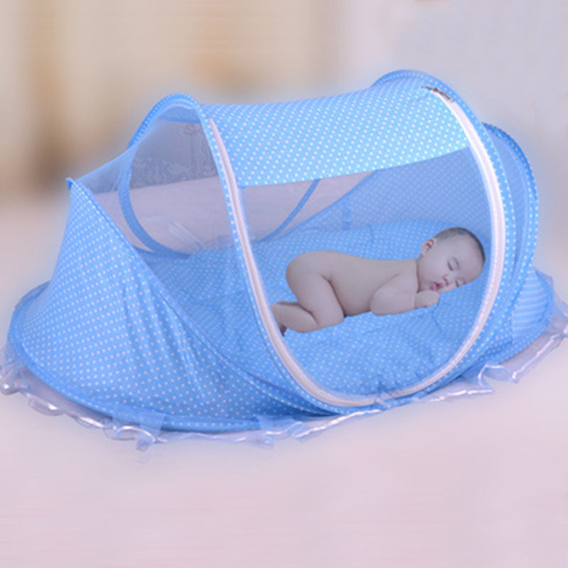 Foldable Baby Bed With Pillow & Net (2 items) - My Store