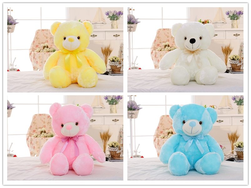 Light Up LED Teddy Bear Stuffed Animals Plush Toy Colorful Glowing For Kids - My Store