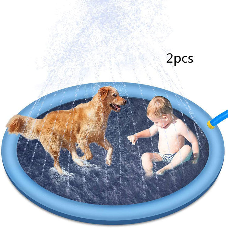 Non-Slip Splash Pad For Kids And Pet Dog Summer Outdoor Water Fountain Play Mat - My Store