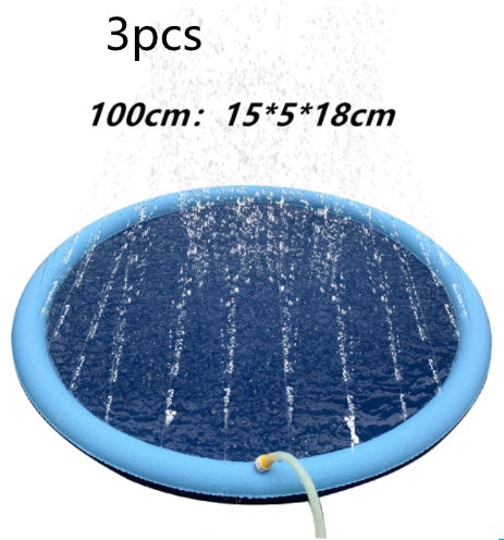 Non-Slip Splash Pad For Kids And Pet Dog Summer Outdoor Water Fountain Play Mat - My Store