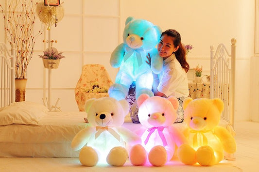 Light Up LED Teddy Bear Stuffed Animals Plush Toy Colorful Glowing For Kids - My Store