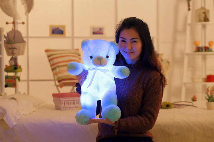 Light Up LED Teddy Bear Stuffed Animals Plush Toy Colorful Glowing For Kids - My Store