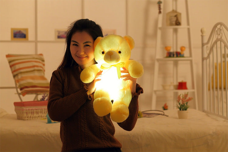 Light Up LED Teddy Bear Stuffed Animals Plush Toy Colorful Glowing For Kids - My Store