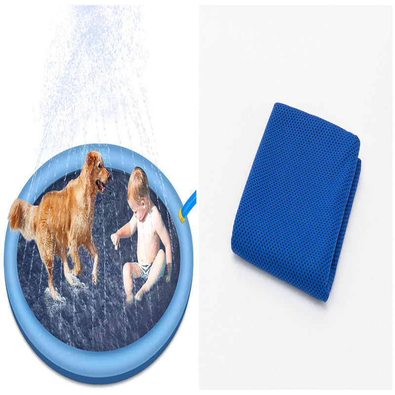 Non-Slip Splash Pad For Kids And Pet Dog Summer Outdoor Water Fountain Play Mat - My Store